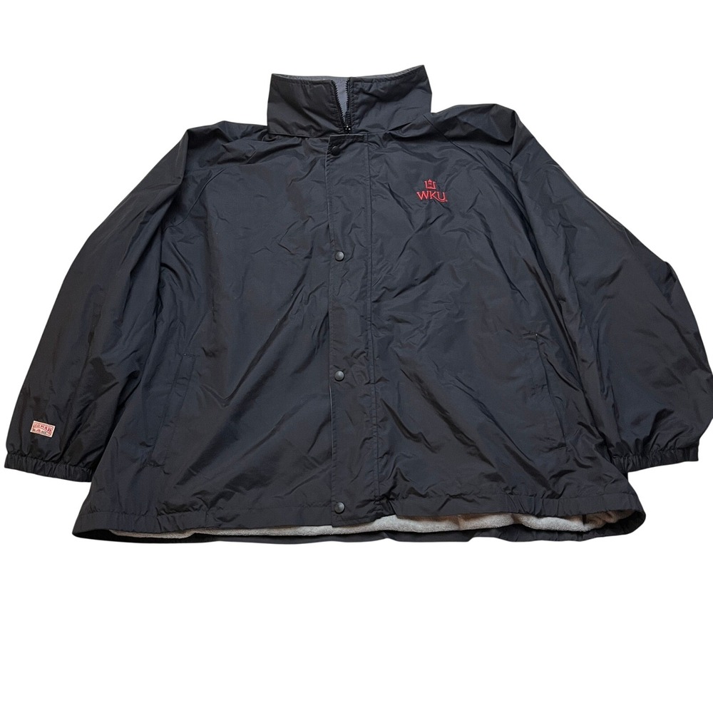 Red Kap Jacket Mens 5XL‎ Black WKU Hilltoppers JN30BK Fleece Lined Windbreaker